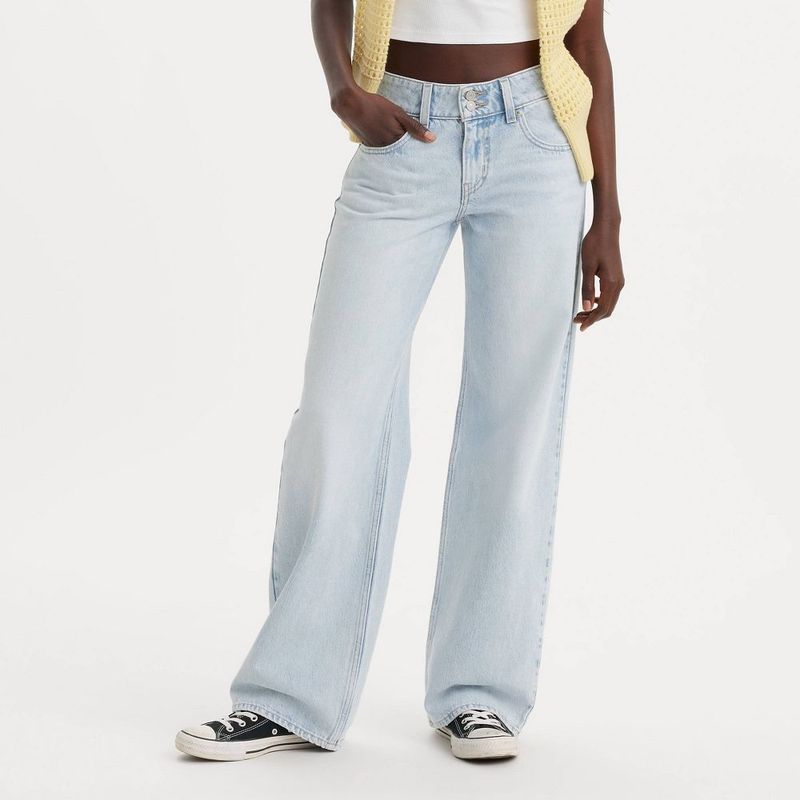 Open Box - Levi's - Women's Low-Rise Superlow Loose Abraided Art